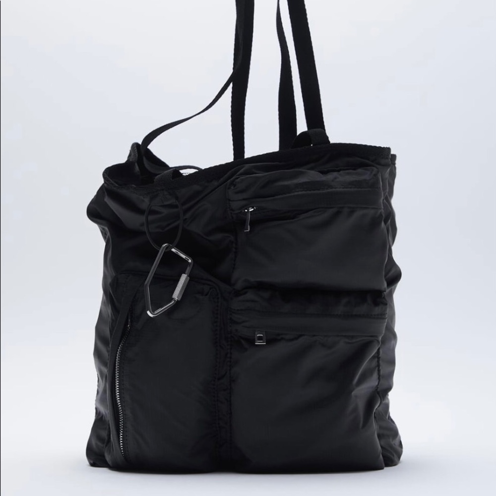 Zara Tote Bag with Pocket NWT